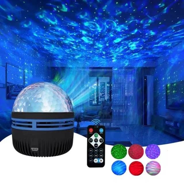 Projetor Aurora Galaxy com Controle Remoto e Luz Noturna Colorida 360° - Ideal para Home Theater e Decoração de Ambientes