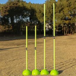 Portátil Dobrável Futebol Sinal Rod, Barreira de Marcação Pólo, ABS Futebol Logo, Base Set, Aid Training Acessório, 1 m - Image 1