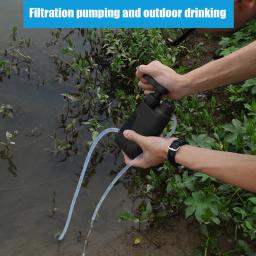 Filtro de água ao ar livre purificador de água sistema filtragem portátil acampamento suprimentos de emergência água potável filtragem ferramenta sobrevivência - Image 2