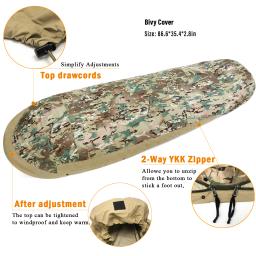Akmax Exército Modular Militar Sacos de Dormir Sistema, Multi Camada com Bivy Capa para toda a temporada, Woodland/Multicam - Image 2