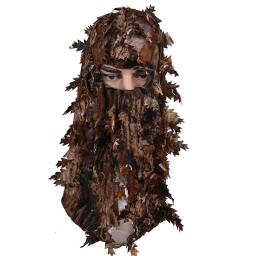 Tactical máscara camuflagem, 3d maple leaf estilo, capa de caça, cap capuz, ternos ghillie, airsoft acessórios, esportes ao ar livre, unisex - Image 2