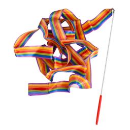 Fita de ginástica artística com haste para crianças, brinquedos coloridos de dança, adereços esportivos ao ar livre, presentes infantis, 4m, 5 peças - Image 3