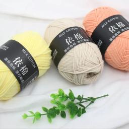 50 g/set leite algodão tricô lã fio bordado tingido lenanas para crochê artesanato camisola chapéu bonecas a baixo preço - Image 5