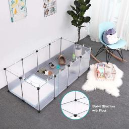 Playpara animais de estimação, gaiola de plástico com base para pequenos animais, para guinea, ham, bun, coelhos - Image 3
