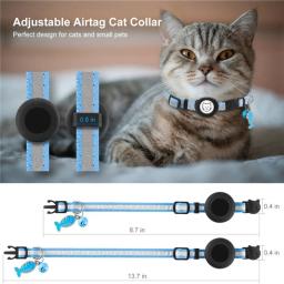 Colar reflexivo do animal de estimação gps-rastreador colar com rastreador-suporte & bell breakaway pet collar segurança e colar ajustável - Image 2