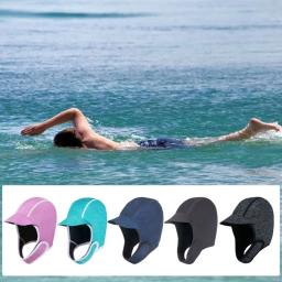 Touca térmica natação, neoprene, capuz mergulho, 2mm, gorro ajustável, mergulho, arnês para homens mulheres - Image 2