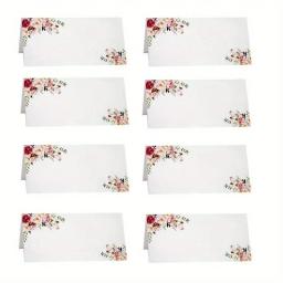 Cartão de Flores impressas, Cartões de Nome, Cartão do Número do Assento do Casamento, Table Decor, Natal e Festa de Aniversário, 10 PCs, 20 PCs, 50 PCs, 100PCs - Image 5