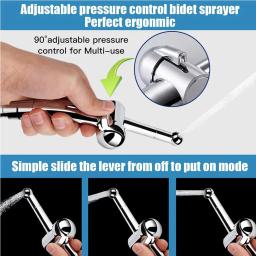 Bidé Higiênico Portátil para Banheiro, Pulverizador De Mão, Bidê Portátil, Chuveiro Enema - Image 5