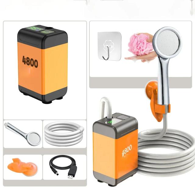 Chuveiro Portátil Sem Fio para Casa e Camping - Conjunto Prático para Banheiro e Dormitório