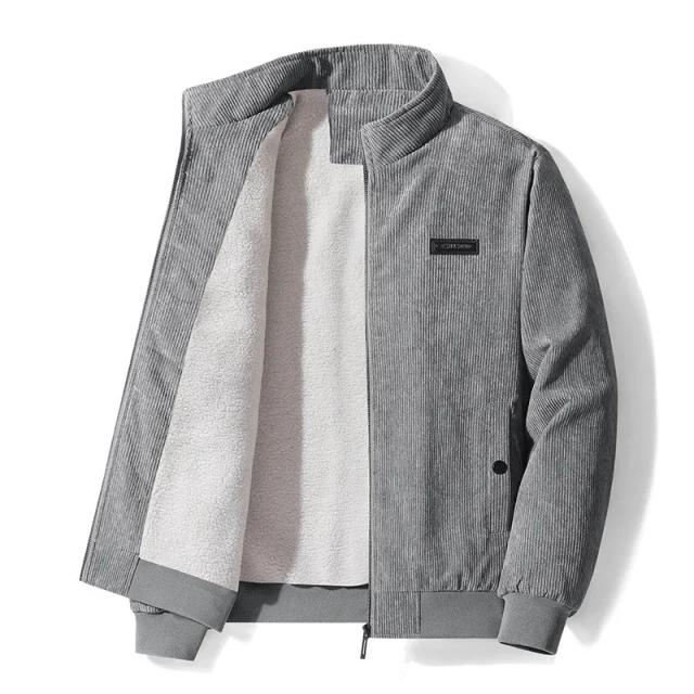 Novo casaco de algodão de veludo masculino engrossado cordeiro veludo casaco de inverno estilo casual plus size velo forrado casaco de algodão quente