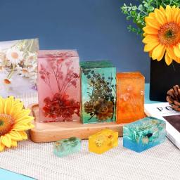 Retângulo Seco Flor Silicone Moldes, Vela DIY, Moldes De Resina De Cristal, Artesanato De Jóias, Acessórios De Decoração Para Casa - Image 2