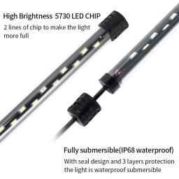 18-54cm aquário luz tanque de peixes submersível luz da lâmpada subaquática à prova d' água luzes led iluminação do aquário - Image 2