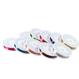 1 rolo/lote de fios de cobre coloridos fio de metal beading para fazer jóias charme linha diy pulseiras brinco encontrar cabos artesanato - Image 6