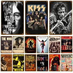 Calssic retro sinal de metal pop estanho sinal música vintage placa de metal rock jazz arte da parede cartaz bar pub clube decoração para casa acessórios - Image 1