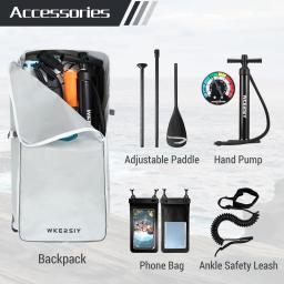 Prancha inflável de pé para jovens adultos, remo antiderrapante, beira-mar, praia, esqui aquático, esportes, prancha de surf - Image 5