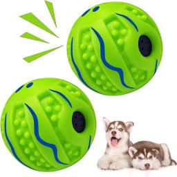 Interativo Dog Toy Ball, Pet Supplies, Som engraçado para IQ Training, Limpeza dos dentes, Interior, 3.94in - Image 1