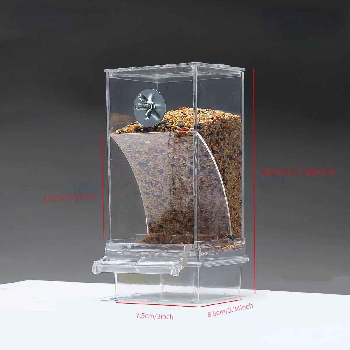 Alimentador automático do pássaro para pássaros do animal de estimação, conveniente e fácil de usar, 1Pc - Image 1