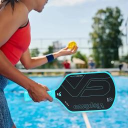 T700 fibra de carbono pickleball paddle imprensa térmica integrada USAPA certificada gem azul caixa de presente conjunto para iniciantes/avançados - Image 4