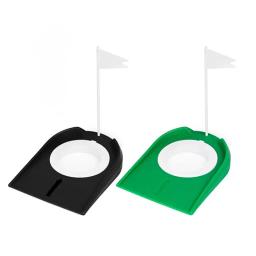 Novo mini placa de colocação de golfe com buraco bandeira interior ao ar livre portátil golfe colocando ajuda treinamento prática casa quintal ferramenta golfe - Image 3