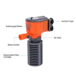Xilong mini bomba de filtro acessórios do aquário tratamento de água tanques de peixes filtro fishbowl suprimentos ecoflow akvarium decoração - Image 5