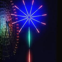 Fogos de artifício LED Strip Light, Música Control, Sinfonia, RGB, Sonho, Meteor Lamp, Kit completo, Casamento, Natal - Image 2
