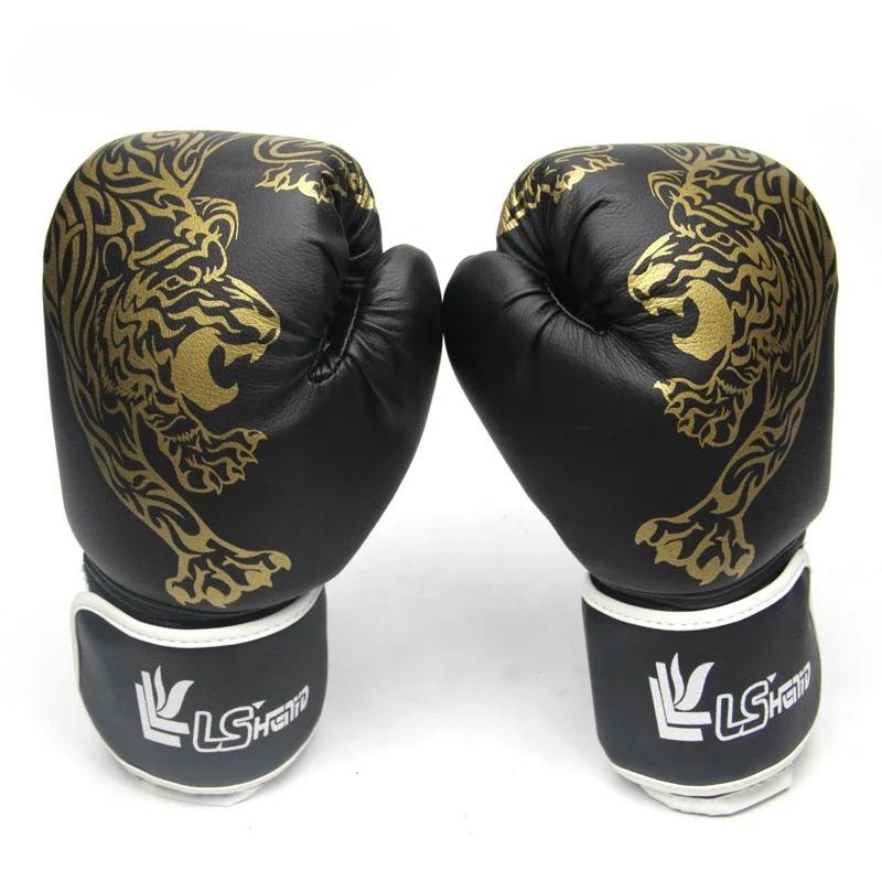 Luvas de Boxe Infantil Profissional, Luvas de Treinamento Sanda, Caixas de Proteção, Artes Marciais, Tigre, Animais Lutadores, 5-14T - Image 1