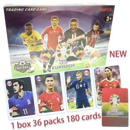 Football Star Cards Collection, Cristiano Ronaldo, Leo, Messi, Mbappé, Lottin, brinquedos Rare Game, Natal, aniversário, 180 pcs - Image 1
