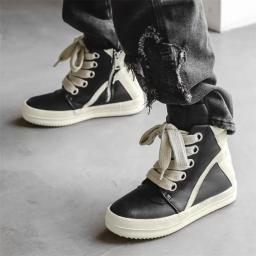 Ro mesmo estilo botas longas de cano alto outono/inverno sapatos masculinos high street nicho vintage motocicleta versátil esporte sapatos casuais me - Image 4