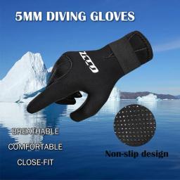 Luvas de mergulho em neoprene, luvas de inverno, mergulho, mergulho, remo, surf, caiaque, canoagem, pesca submarina, esqui, esportes aquáticos, 5mm - Image 3