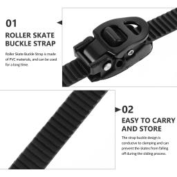2 conjuntos de correias de patinação, tiras de fivela de fixação, correias de fivela universais, acessórios de fixação de rolo - Image 4