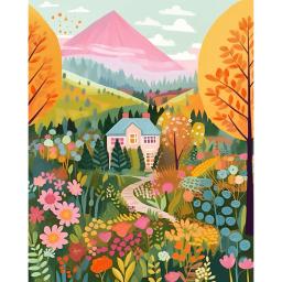 DIY Paint by Numbers Kit para Adultos, Arte em Canvas, Pintura a Óleo Digital, Sem Moldura, Montanha, Acrílico, Home Decor, Presente - Image 1