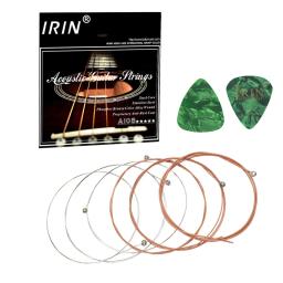 IRIN-Cordas de guitarra acústica com picaretas, Cordas de guitarra popular, Fio de aço inoxidável, Acessórios de guitarra - Image 2