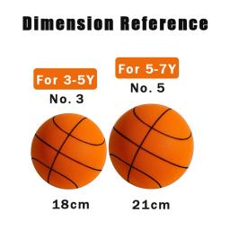 Espuma silenciosa de basquete para crianças, bola de esportes indoor, brinquedos mudos ao ar livre, salto silencioso, bebê, 21 cm, 18cm, 1pc - Image 4