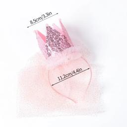 Novo chapéu de aniversário 1 2 3 chapéus de festa de chá de bebê para meninas coroa bandana com renda crianças feliz aniversário decoração suprimentos - Image 6