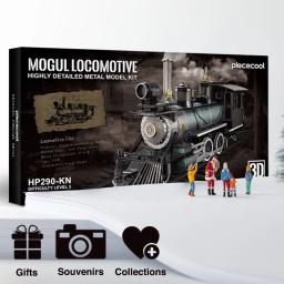 Piececool 3D Metal Mogul Locomotiva Puzzle, Modelo de Montagem, Kit Building, Brinquedos DIY para Adultos, 282Pcs - Image 4