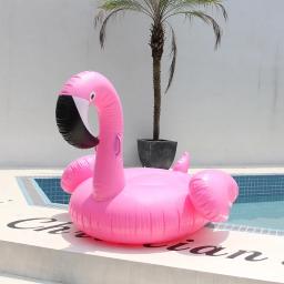 Flutuador inflável da piscina do flamingo do ouro rosa, Anel de natação, Brinquedos para festas na piscina - Image 3