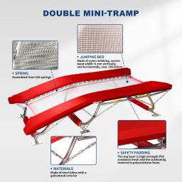 Gaofei profissional duplo mini trampolim ginástica caindo trampolim dobrável competição trampolim saltando - Image 4