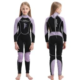 Roupa de mergulho de neoprene de 3.5mm com forros de lã crianças surf mergulho terno manter quente meninos meninas maiô térmico para mergulho livre - Image 2
