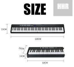 Piano Musical Eletrônico Dobrável, 88 Teclas, Controlador Midi, Sintetizador, Instrumentos Digitais de Órgão, Teclado, Música - Image 3