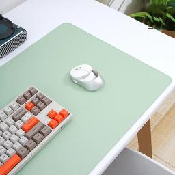 Tapete de mouse branco portátil, grande, para jogos, à prova d'água, antiderrapante, camurça pu, tapete de mesa, teclado de computador - Image 3
