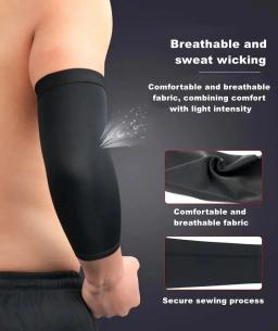 Braço esportivo manga de compressão, proteção uv, para ciclismo, basquete, corrida, vôlei, verão, 1 pares - Image 4