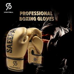 Luvas de Boxe de Couro PU para Homens e Mulheres, Artes Marciais Mistas, Muay Thai, Luta, Kickboxing, Treinamento, Crianças, 8, 10, 12, 14, 16oz - Image 2