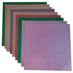 Papel Glitter para Projetos DIY, Cardstock Glitter, Scrapbooking, Convites, 250 GSM, 15 Folhas, 12x12" - Image 4