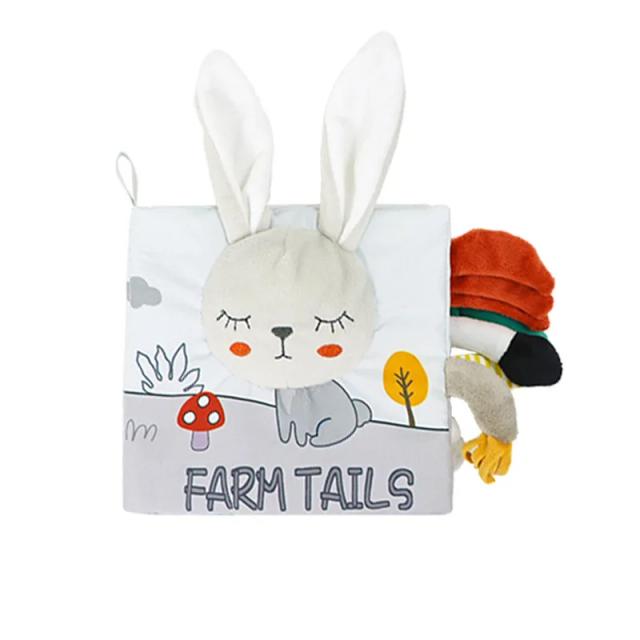 Livro de Pano Sensorial 3D para Bebês de 0 a 12 Meses