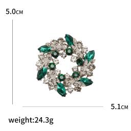 Broches de guirlanda de strass para mulheres unissex flor de vidro alfinetes botânicos festa de escritório presentes para amigos acessórios de joias - Image 3