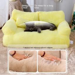 Cama de gato macia luxuosa lavável, sofá lavável, confortável cama de cachorro de pelúcia, ninho para cães médios e grandes - Image 2