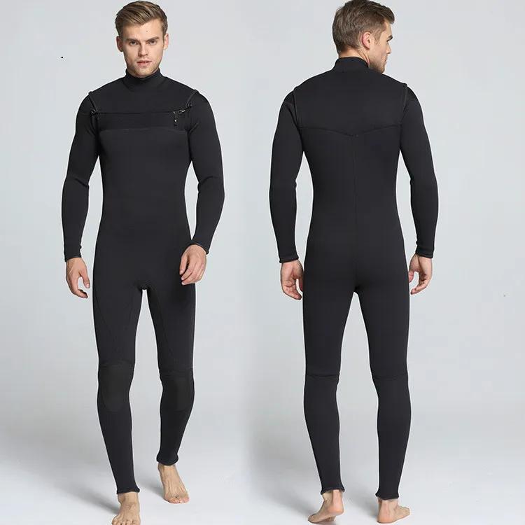 Roupa de mergulho com zíper frontal masculina, roupa de banho de neoprene de 3mm para mergulho, mantém o calor profissional, roupa de mergulho - Image 1