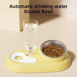 HOOPET-Pet Feeder and Drinker Set, Tigelas de água potável, Alimentação para cães pequenos, Gatos e Cães Suprimentos - Image 1