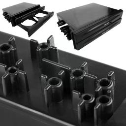 Universal Duplo ou Único Kit De Bolso De Rádio Din, Bebida Camada De Armazenamento mais Titular, Multi-Purpose Cup Box, Gaveta Do Armazenamento Do Carro, B I0W6 - Image 3