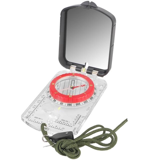 Bússola Luminosa Impermeável com Lupa e Escala Multifuncional para Caminhadas e Camping